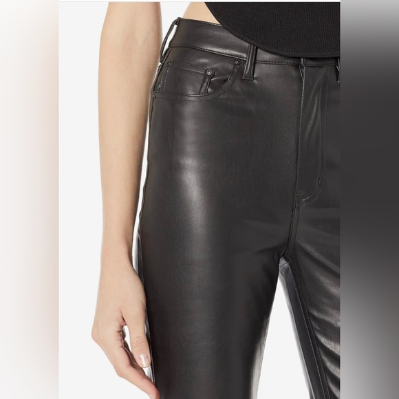 AFRM Heston Vegan Leather High-Rise Straight Leg - Picture 5 of 6